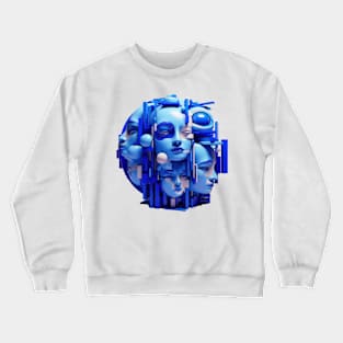 Blue Man Geometric Style Crewneck Sweatshirt